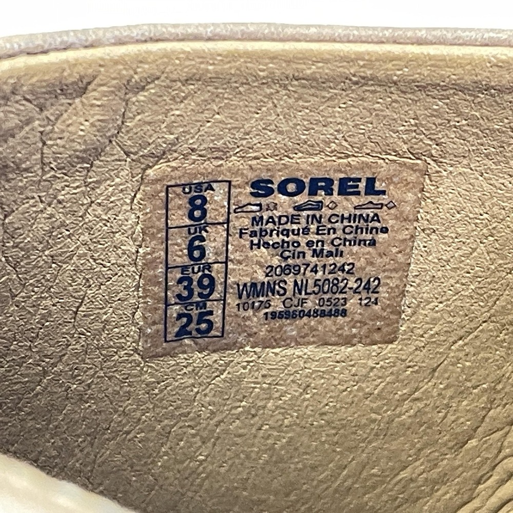Sorel Dayspring Slide Platform Sandals Womens Size 8 Brown Leather Comfort Shoes - Picture 9 of 10